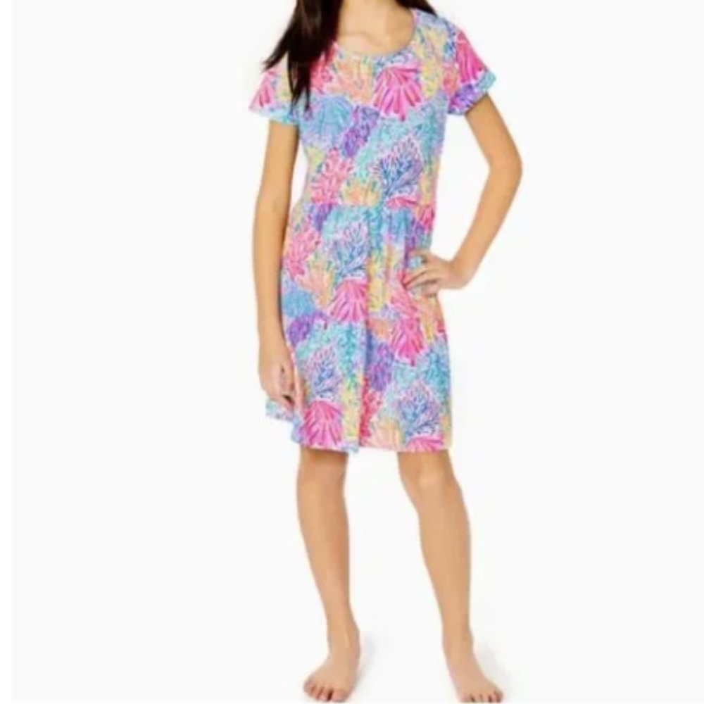 Lilly Pulitzer Mini Geanna Dress Multi Splashdance size XL (12-14) NWT